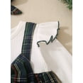 thumbnail image 5 of Caoirhny Infant Baby Girl Fall Romper 3 6 9 12 18 Months Plaid Fake Two-Piece Ruffle Long Sleeve Bodysuit and Bow Headband 2 Piece Clothes, 5 of 9