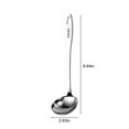 thumbnail image 3 of Soup Ladle, 304 Stainless Steel, Rustproof Heat Resistant, Integral Forming, Vacuum Ergonomic Handle, 9.64 Inches, for Kitchen Cooking Soup Stew, 3 of 8