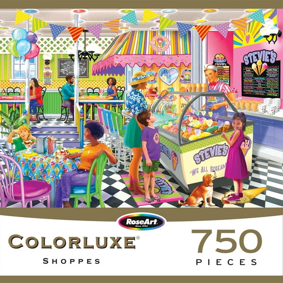 RoseArt Colorluxe 750-Piece Ice Cream Parlor Adult Jigsaw Puzzle