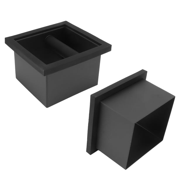 CAJA DE GOLPE DE CAFÉ, CAJA DE RESIDUOS DE AHORRO DE ESPACIO EN NEGRO INSTALACIÓN INTEGRADA SIN FONDO DE LIMPIZA FÁCIL PARA LA COCINA