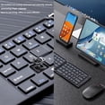 thumbnail image 5 of Teclado inalámbrico Bluetooth compatible con Samsung Galaxy Tab S5e. Soporte/soporte para teléfono incorporado. ¡Teclado de tamaño completo, recargable, plegable y ultradelgado!, 5 of 5