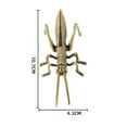 thumbnail image 3 of Vintage Brass Grasshopper Figurine Tea Pet Sculpture Desk Decor Collectible Insect Ornament Lucky Charm, 3 of 6