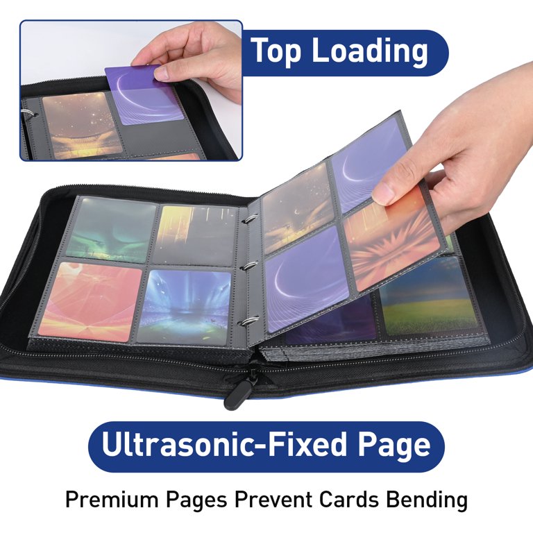 binder bending cards Stay-Flat Trading Card Pokmon cards Blastoise Pokemon Toploader Binder for
