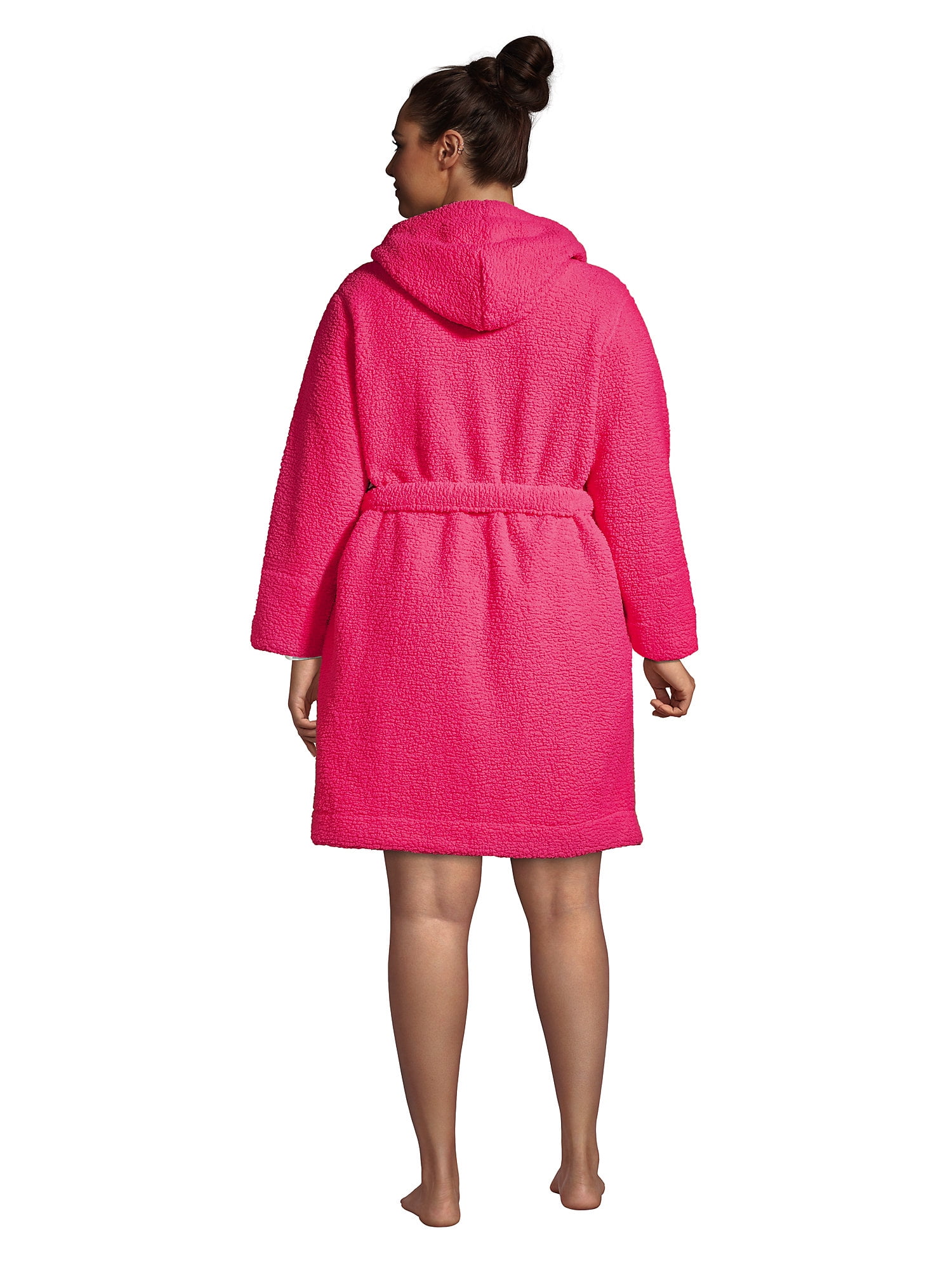 Loungewear | Deep Pile Full Length Fleece Bathrobe with Sherpa Lined Hood &  Cuffs | Camille