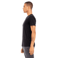 thumbnail image 3 of BELLA + CANVAS Triblend V-Neck T-Shirt for Men, Short Sleeve Tee Cotton-Poly-Rayon Blend, Black, S, 3 of 5
