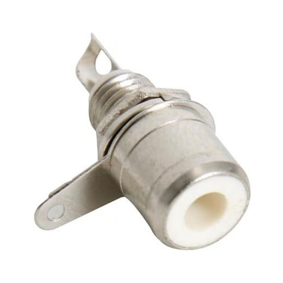 Velleman CA055W Nickel-Plated RCA Panel-Mount Jack - White