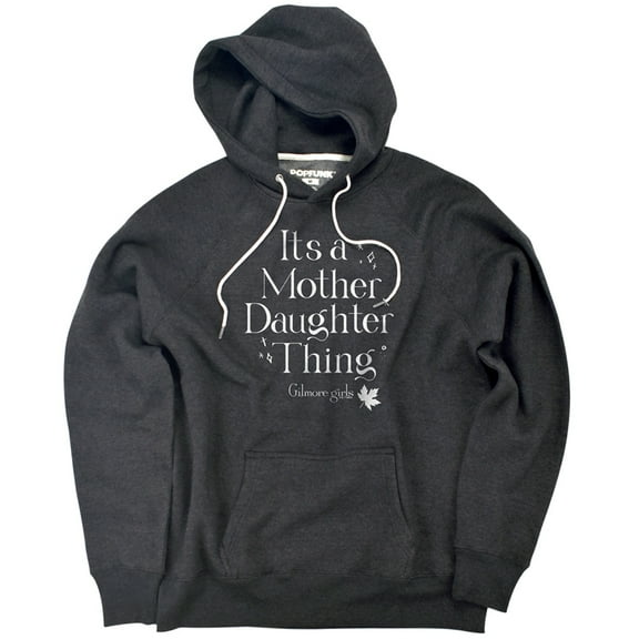 Gilmore Girls It's a Mother Daughter Thing Unisex Adult Slim Fit Pull-Over Heather Hoodie, Charcoal, Small