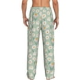 thumbnail image 3 of Goofa Daisies Flowers Printed Soft Pajama Pants for Men, Wide Leg Comfy Casual Lounge Yoga Pants-Large, 3 of 9