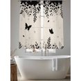 thumbnail image 5 of Spring Botanical Sheer Curtains 63 Inch Length 2 Panels Set, Black Eucalyptus Butterfly Rustic Voile Window Treatment Rod Pocket Curtains Sheers Drapes for Bedroom/Living Room/Kitchen 52x"63"x2, 5 of 7
