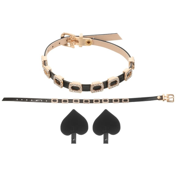 OFFIGAM 1 Pair Heel Straps With Buckle Anti-Skid High Heels Straps Black 11x0.4x0.2in