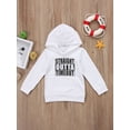 thumbnail image 2 of Sudadera informal de algodón con capucha y manga larga para bebé niño pequeño, con estampado de letras a la moda., 2 of 6
