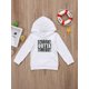 thumbnail image 2 of Sudadera informal de algodón con capucha y manga larga para bebé niño pequeño, con estampado de letras a la moda., 2 of 6
