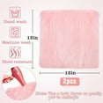 thumbnail image 2 of Triani 2Pcs Soft Fluffy Area Carpet with Non Skid Backing for Girls Back to School Stuff Square Plush Cushion Fluffy Area Rug School Locker Rugs Accessories(Pink), 2 of 7