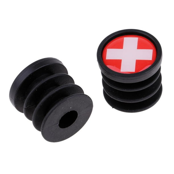 1 par de tapones universales para manillar de bicicleta con diseño de bandera nacional, para montaña Suiza