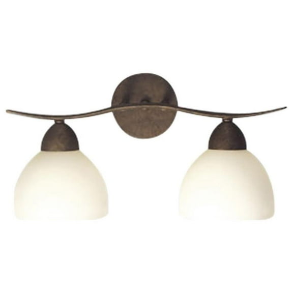 Woodbridge Lighting Hampton Ridge 2-light Steel & Glass Bath Bar in Bronze