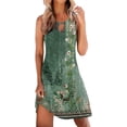 thumbnail image 6 of NEW Summer Dresses for Women Swing Boho Floral Print Sundresses Sleeveless Beach Cover Up Dress with Pockets, 6 of 6