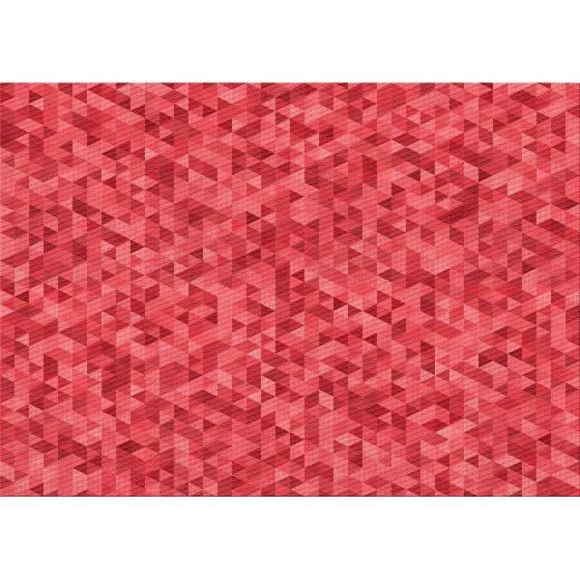 Ahgly Company Tapis d'Intérieur Lavables en Machine, Rectangle Rouge Transitionnel, 4' x 6'