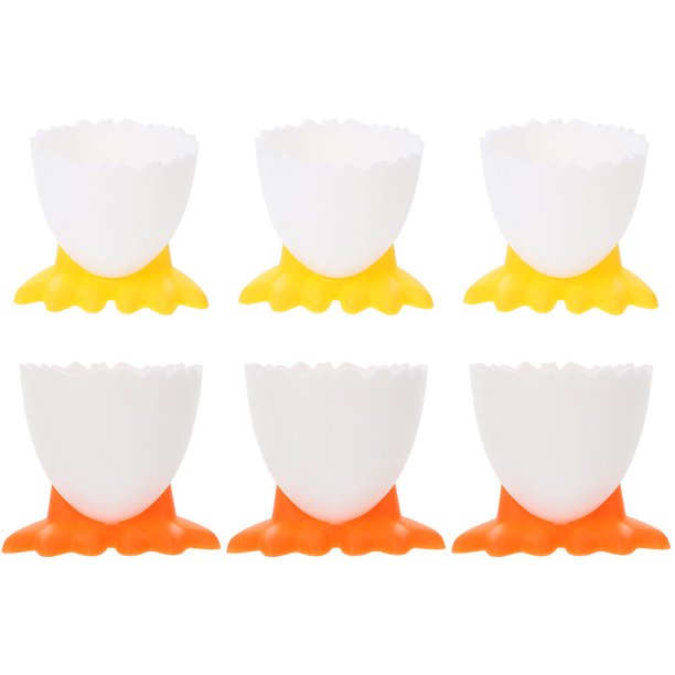 Portes de huevos de dibujos animados de 6 piezas portas de huevos adorables para soportes de huevos en el hogar