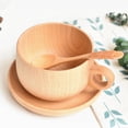 thumbnail image 3 of Joernso Good Carved Beautiful Coffee Cup Wood Natural Food-grade Milk Cup for Home, 3 of 7
