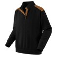 thumbnail image 3 of Men'S Casual Sweatshirt Cable Knit Quarter Button Up Pullover Sweater Casual Long Sleeve Stand Collar Sweaters, 3 of 8