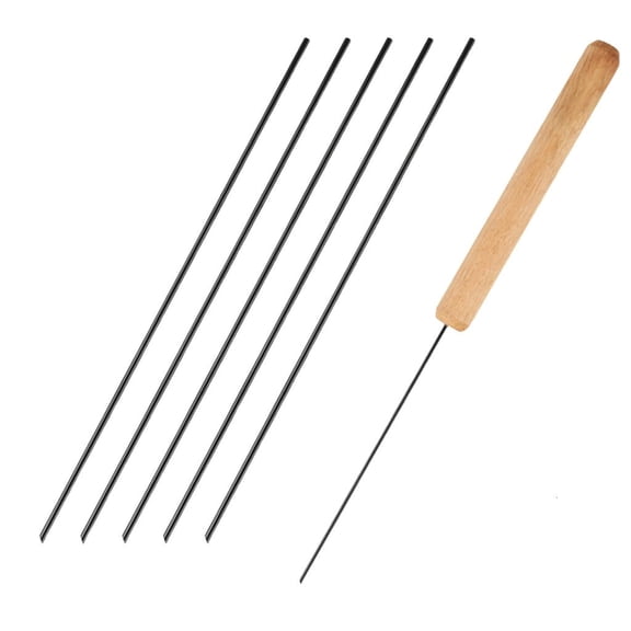 LICEWO Baitsing Needle Baits Threader with Wooden Handle for Comfortable Grip Enduring