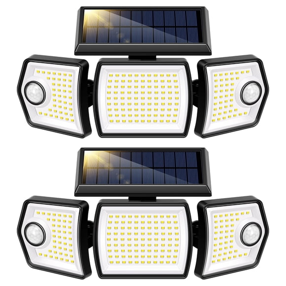 Lámparas solares con sensor de movimiento VIVOHOME 2500LM IP65 paquete de 2