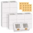 thumbnail image 1 of Cajas para panadería WINKIO, 24 unidades, 10 x 10 x 6 cm, con ventana y pegatinas, 1 of 8