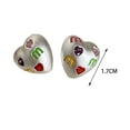 thumbnail image 4 of Love Heart Shape Stud Earrings Sign Women Earrings for Travel New Year Gifts, 4 of 8