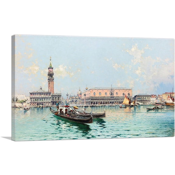 ARTCANVAS Grand Canal Venice Canvas Art Print by Franz Richard Unterberger - Size: 40" x 26" (0.75" Deep)