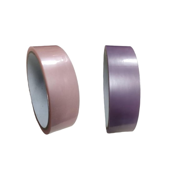 2pcs 8M Sticky Ball Rolling Tapes Relaxing DIY Supplies Sensory Toys Education Accessories Crafts for Adult Decorative Artist Violet and Light Pink