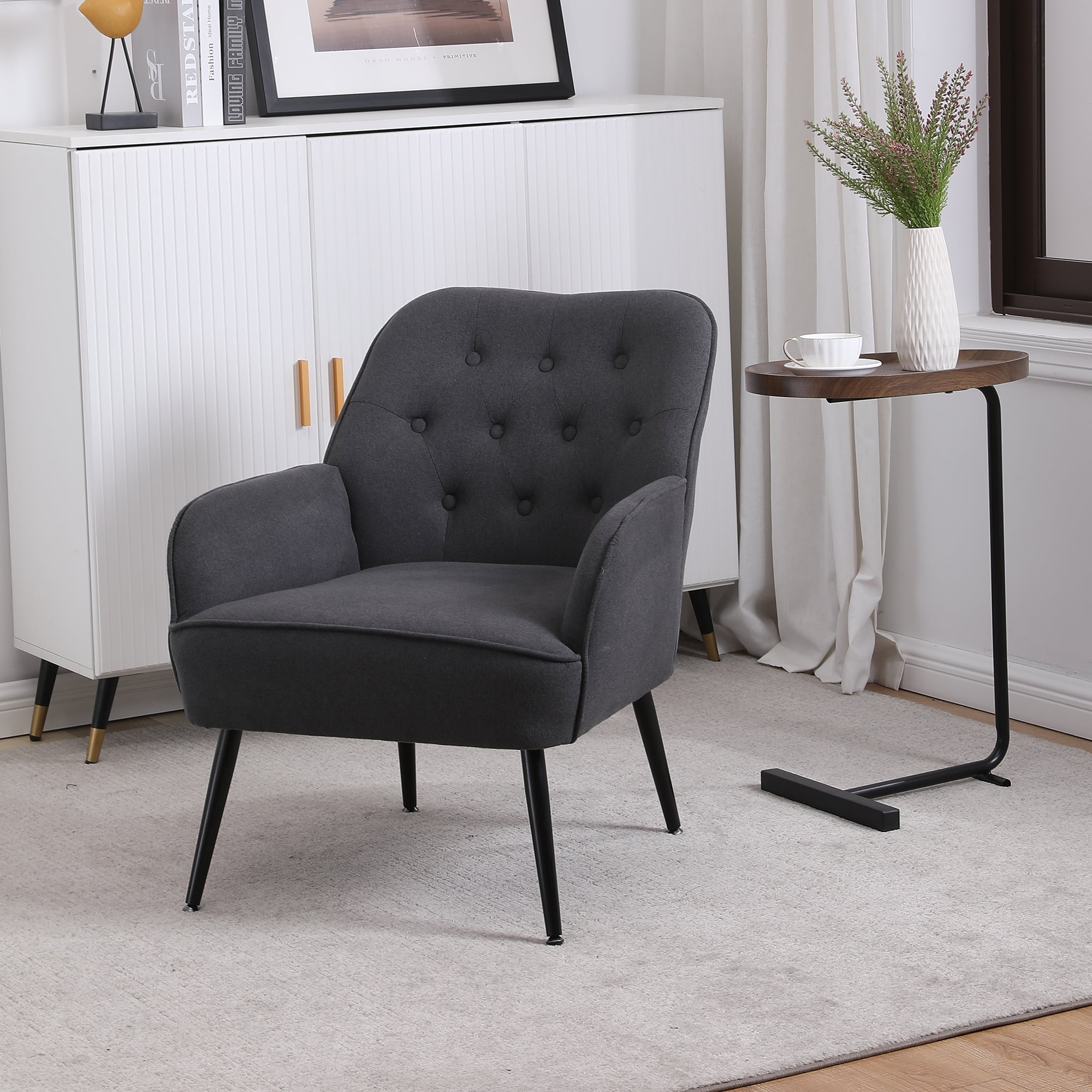 Kadyn 31" Armchair, Single Sofa Chairs for Living Room, Dark Gray Lounge Chair Kadyn 31" Armchair, Single Sofa Chairs for Living Room, Dark Gray Lounge Chair