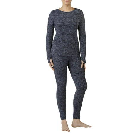 ClimateRight by Cuddl Duds Womens and Womens Plus Plush Warmth Long Underwear Top
