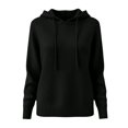 thumbnail image 4 of Yigetop Warm Sweaters for Women Crew Neck Soft Hoodies Fall Winter Cozy Knitted Hooded Pullover Loose Fit Lightweight Comfy 2026 Daily Wear Tops Black XL, 4 of 5