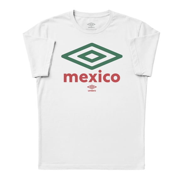 Umbro Mens Mexico Diamond Logo T Shirt (White, S-XXXL)