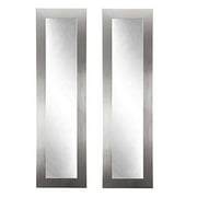2 Piece Slim Full Length Silver Mirror Set