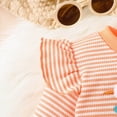 thumbnail image 4 of TOWED22 Infant Baby Girl Clothes Set Long Sleeve Sweatshirt and High WaistPants 2pcs Fall Winter Outfits Cozy(Orange,0-6 M), 4 of 9