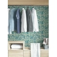 thumbnail image 5 of Caroline et Bettina Teal Camille Peel & Stick Wallpaper, 5 of 6