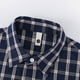 thumbnail image 5 of Blusa y camisa de manga larga con cuello vuelto para hombre, blusa informal a cuadros a la moda con botones y cuello vuelto, blusa de poliéster para hombre, 5 of 7