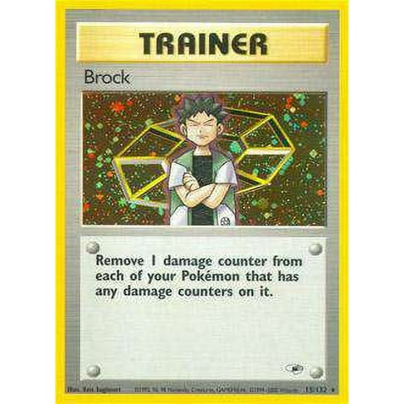 Pokemon Gym Heroes Holo Rare Rare Holo Brock #15