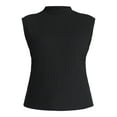thumbnail image 5 of Terra & Sky Women's Plus Pointelle Sleeveless Mockneck Top, Sizes 0X-5X, 5 of 5