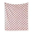 thumbnail image 1 of Dachshund Soft Flannel Fleece Throw Blanket, Simplistic Repeating Pattern with Bicolour Abstract Dogs, Cozy Plush for Indoor and Outdoor Use, 50" x 60", Vermilion Charcoal Grey, by Ambesonne, 1 of 6