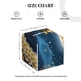thumbnail image 4 of Gukieu Moonlit Golden Tree Peacock Print Leather Tissue Box, PVC Waterproof Velcro Opening and Closing Square Tissue Box Holder, Suitable for Home and Office Decoration, 4 of 7