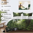 thumbnail image 3 of Forest Comforter Set Full Size, Landscapes Tree Streams Soft Bedding Set for Man Woman, 4 Pieces Duvet Cover Set with Fitted Sheet, 2 Pillowcases, 3 of 9