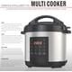 thumbnail image 5 of EMB Ironblade Olla de cocción múltiple 7 en 1, 6 litros, olla a presión programable de acero inoxidable de 1000 W, olla de cocción lenta, arrocera, vaporera, sartén, calentador de alimentos, yogurtera, 5 of 5