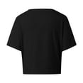 thumbnail image 4 of Razzly Women's T-Shirts Short Sleeve Knotted Hem Casual Tops Ideal for Everyday Wear in Spring and Summer Fashion(Black,M), 4 of 5