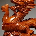 thumbnail image 7 of Small Wooden Chinese Fengshui Dragon Figurine Statue Mini 2024 Year of The Dragon Gift Chinese Zodiac Dragon Figurines Wood Hand Carved Dragon Sculpture, 7 of 7