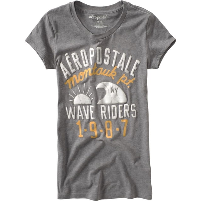 Camiseta gráfica Aeropostale para mujer color gris XS