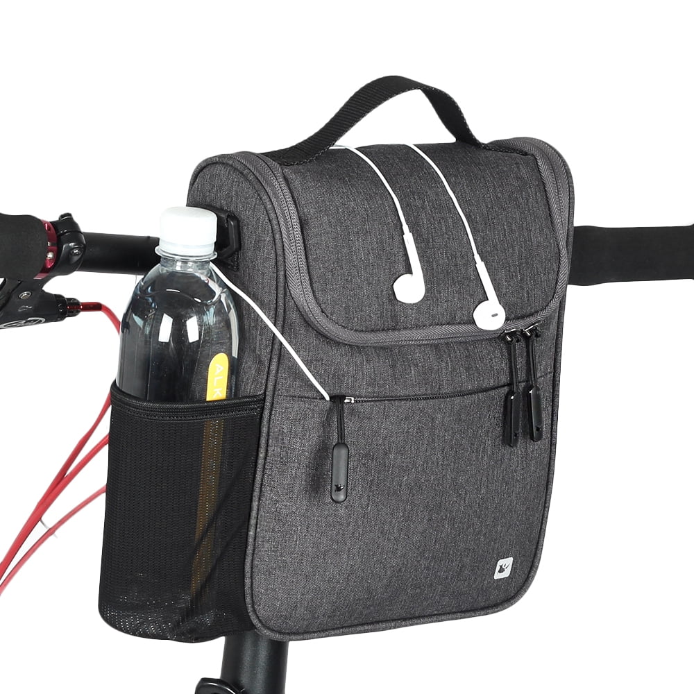 Rhinowalk Bike Handlebar Bag Bike Front Bag Bike Frame Bag Bike Basket Bag Bicycle Bag Gray