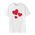 thumbnail image 4 of Diufon Hauts de la Saint-Valentin pour Femmes, Manches Courtes, Col Rond, Pull Tendance, Blouse Longue Imprimée à Sequins, 4 of 5