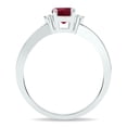 thumbnail image 2 of SZUL Women's Ruby and Diamond Classic Band in 10K White Gold, 2 of 5